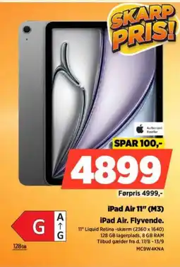 Power iPad Air 11" (M3) iPad Air. Flyvende. tilbud