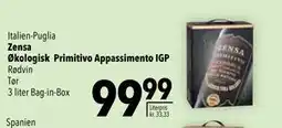 Citti Zensa Økologisk Primitivo Appassimento IGP, DKK 99.99 tilbud
