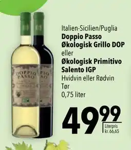 Citti Doppio Passo Økologisk Grillo DOP eller Økologisk Primitivo Salento IGP, DKK 49.99 tilbud