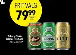 Citti Tuborg Classic, Pilsner eller Guld, DKK 79.99 tilbud