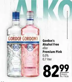 Citti Gordon’s Alcohol Free eller Premium Pink, DKK 82.99 tilbud