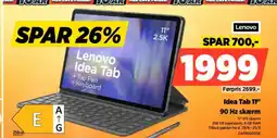 Power Lenovo Idea Tab 11" 90 Hz skærm tilbud