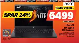 Power Acer nitro v 15 rtx 4060 & 165 hz skærm tilbud