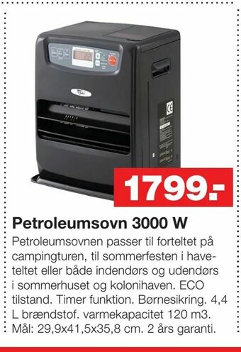 Petroleumsovn 3000 W