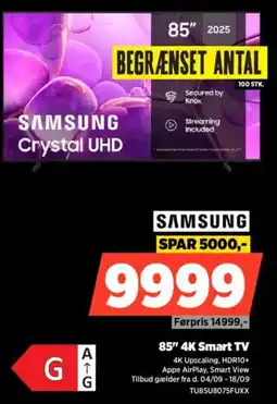 Power SAMSUNG 85" 4K Smart TV tilbud