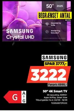 Power SAMSUNG 50" 4K Smart TV tilbud