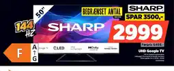 Power SHARP UHD Google TV tilbud