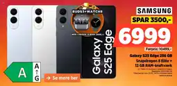 Power SAMSUNG Galaxy S25 Edge 256 GB Snapdragon 8 Elite + tilbud