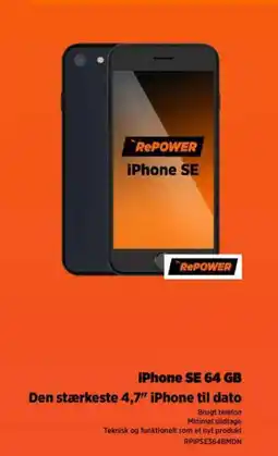 Power iPhone SE 64 GB Den stærkeste 4,7" iPhone til dato tilbud