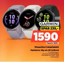 Power GARMIN Vivoactive 5 smartwatch Opdaterer dig om dit helbred tilbud