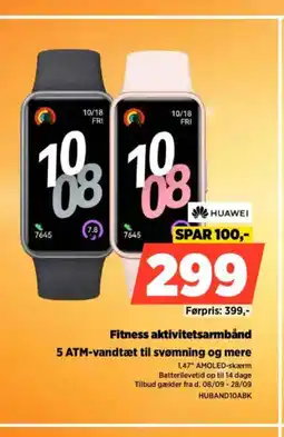 Power Fitness aktivitetsarmbånd 5 ATM-vandtæt til svømning og mere tilbud