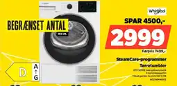 Power Whirlpool SteamCare-programmer Tørretumbler tilbud