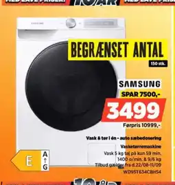 Power SAMSUNG Vask & tori én-auto sæbedosering Vasketørremaskine tilbud