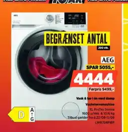 Power AEG Vask & tor i én med damp Vasketørremaskine tilbud
