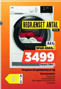 Power AEG Program til opfriskning af tøj Tørretumbler tilbud
