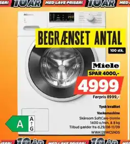 Power Miele tysk kvalitet vaskemaskine tilbud