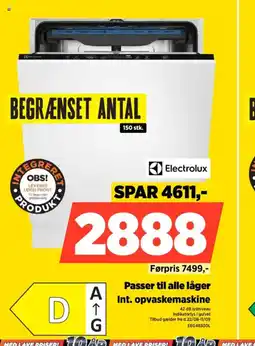 Power Electrolux Passer til al Int. opvaskemaskine le låger tilbud