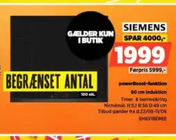 Power SIEMENS powerBoost-funktion tilbud