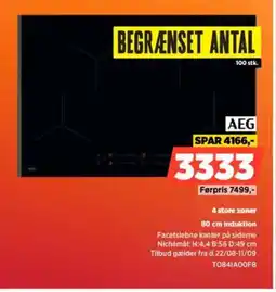 Power Induktion aeg 4 store zoner tilbud