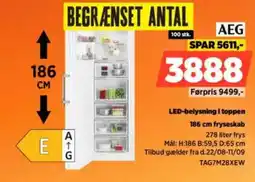 Power AEG LED-belysning i toppen fryseskab tilbud