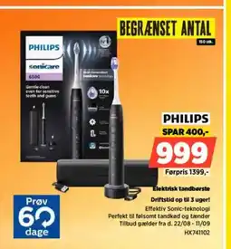 Power PHILIPS Elektrisk tandbørste Driftstid op til 3 uger! tilbud