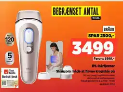 Power BRAUN IPL-hårfjerner Skånsom måde at fjerne kropshår på tilbud
