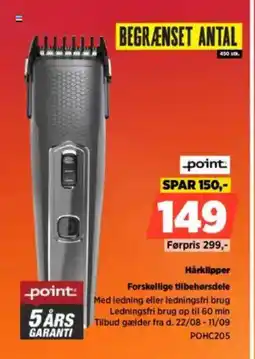 Power Point hårklipper forskellige tilbehørsdele tilbud