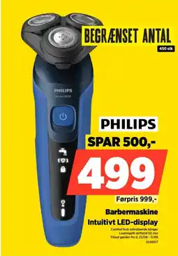 Power PHILIPS Barbermaskine Intuitivt LED-display tilbud
