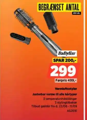 Power BaByliss Varmluftsstyler Justerbar varme til alle hårtyper tilbud