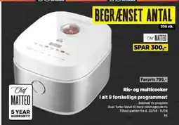 Power MATTEO Ris- og multicooker I alt 9 forskellige programmer! tilbud