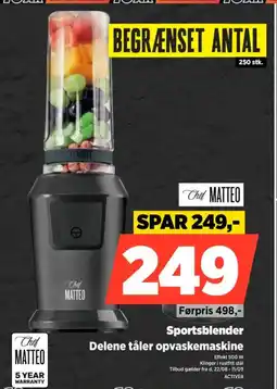 Power Sportsblender Delene tåler opvaskemaskine tilbud