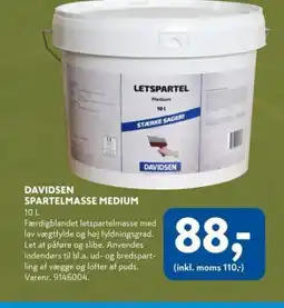 Davidsen DAVIDSEN SPARTELMASSE MEDIUM tilbud