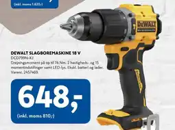 Davidsen DEWALT SLAGBOREMASKINE 18 V tilbud
