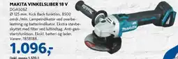 Davidsen MAKITA VINKELSLIBER 18 V DGA506Z tilbud