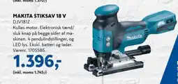 Davidsen MAKITA STIKSAV 18 V DJV181Z tilbud