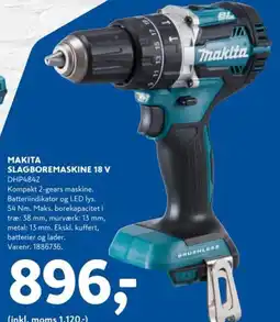 Davidsen MAKITA SLAGBOREMASKINE 18 V tilbud