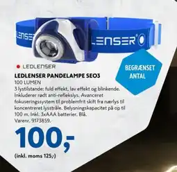 Davidsen LEDLENSER PANDELAMPE SEO3 100 LUMEN tilbud