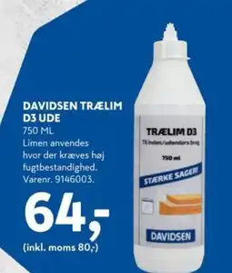 Davidsen DAVIDSEN TRÆLIM D3 UDE tilbud