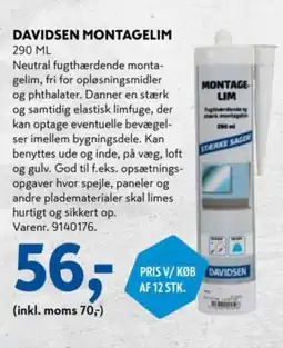 Davidsen Davidsen montagelim tilbud