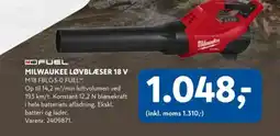 Davidsen M18 FUEL MILWAUKEE LØVBLÆSER 18 V M18 FBLG3-0 FUEL™ tilbud