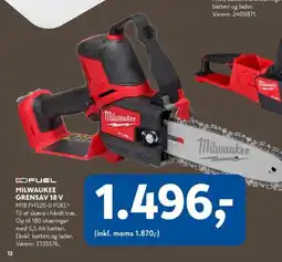 Davidsen MILWAUKEE LØVBLÆSER 18 V M18 FBLG3-0 FUEL™ tilbud