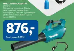 Davidsen MAKITA LØVBLÆSER 18 V DUB184Z tilbud
