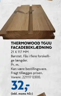 Davidsen THERMOWOOD TGUU FACADEBEKLÆDNING tilbud