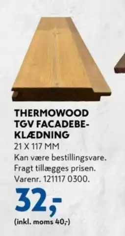 Davidsen THERMOWOOD TGV FACADEBE- KLÆDNING tilbud