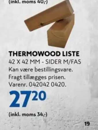 Davidsen THERMOWOOD LISTE tilbud