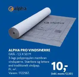 Davidsen ALPHA PRO VINDSPÆRRE tilbud