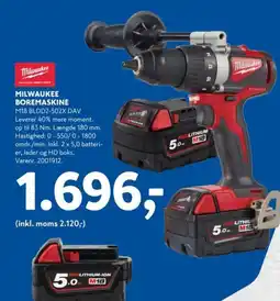 Davidsen MILWAUKEE BOREMASKINE tilbud
