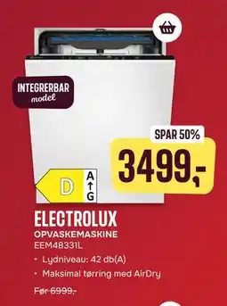 Skousen OPVASKEMASKINE EEM48331L, DKK 3499 tilbud