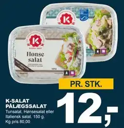 Let-Køb K-SALAT PÅLÆGSSALAT, DKK 12 tilbud