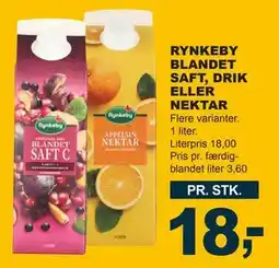 Let-Køb RYNKEBY BLANDET SAFT, DRIK ELLER NEKTAR, DKK 18 tilbud